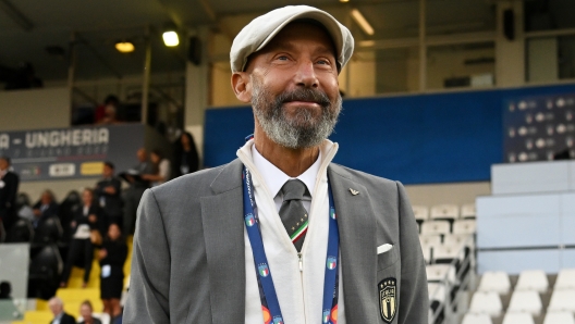 CESENA, ITALY - JUNE 07: Gianluca Vialli, Delegation Chief of Italy looks on prior to the UEFA Nations League League A Group 3 match between Italy and Hungary on June 07, 2022 in Cesena, Italy. (Photo by Claudio Villa/Getty Images)