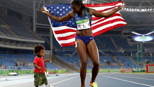 on Day 12 of the Rio 2016 Olympic Games at the Olympic Stadium on August 17, 2016 in Rio de Janeiro, Brazil.