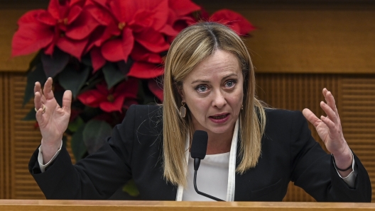 GIORGIA MELONI PRESIDENTE DEL CONSIGLIO - CONFERENZA STAMPA DI FINE ANNO DEL PRESIDENTE DEL CONSIGLIO - fotografo: LANNUTTI IMAGOECONOMICA