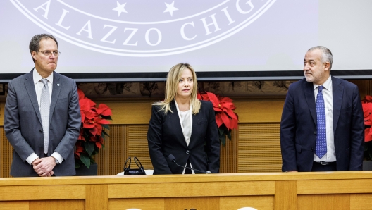 Foto Roberto Monaldo / LaPresse 29-12-2022 Roma  Politica Conferenza stampa di fine anno del Presidente del Consiglio Giorgia Meloni Nella foto Giorgia Meloni  29-12-2022 Rome (Italy) Politics End of year press conference of the Prime Minister Giorgia Meloni In the pic Giorgia Meloni