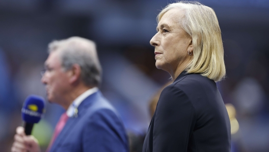 NEW YORK, NEW YORK - SEPTEMBER 10: Martina Navratilova looks on after the Womens Singles Final match between Iga Swiatek of Poland and Ons Jabeur of Tunisia on Day Thirteen of the 2022 US Open at USTA Billie Jean King National Tennis Center on September 10, 2022 in the Flushing neighborhood of the Queens borough of New York City.   Sarah Stier/Getty Images/AFP