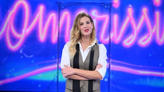 Alessia Marcuzzi durante la presentazione della trasmissione Rai ''Boomerissima'', Roma, 09 gennaio 2023. ANSA/ETTORE FERRARI