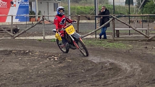 Ester Pantano in azione sul campo da cross