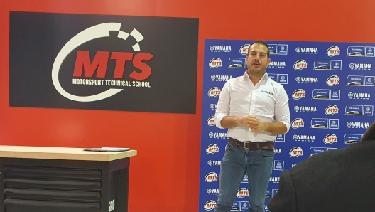 Andrea Colombi alla presentazione di Yamaha Technical School