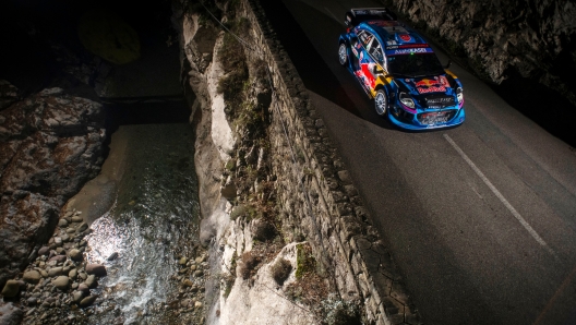 Pierre-Louis Loubet (FRA)  Nicolas  Gilsoul (BEL)  M-Sport Ford WRT  is seen on the roadsection prior to special stage nr. 1 during the  World Rally Championship Monte-Carlo in Monte-Carlo, Monaco on 19,January // Jaanus Ree / Red Bull Content Pool // SI202301190579 // Usage for editorial use only //