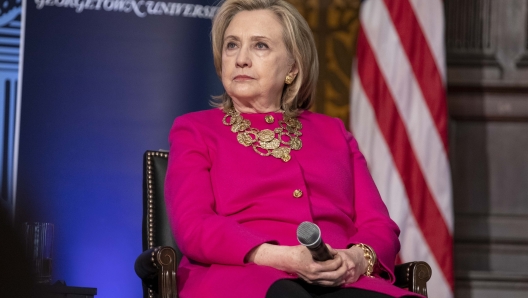 Former Secretary of State Hillary Clinton attends the Hillary Rodham Clinton awards ceremony at Georgetown University in Washington on Monday, Dec. 5, 2022. (AP Photo/Amanda Andrade-Rhoades)