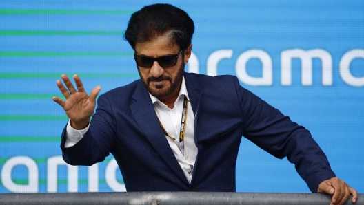 AUSTIN, TEXAS - OCTOBER 23: Mohammed ben Sulayem, FIA President, looks on from the podium during the F1 Grand Prix of USA at Circuit of The Americas on October 23, 2022 in Austin, Texas.   Chris Graythen/Getty Images/AFP