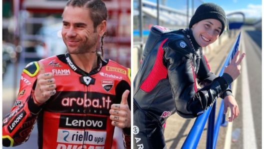 Alvaro Bautista, 38 anni (a sin.), e Ana Carrasco 25