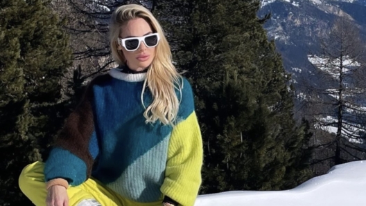 Ilary Blasi sulla neve