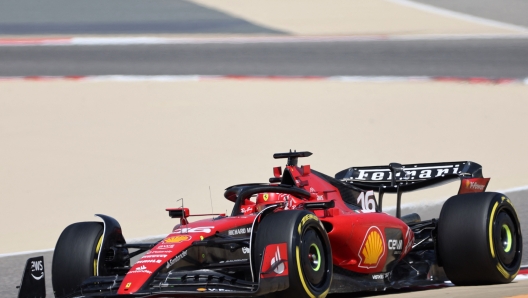 Charles Leclerc in azione in Bahrain. AFP