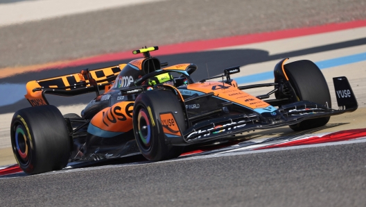 Lando Norris in azione con la McLaren. AFP