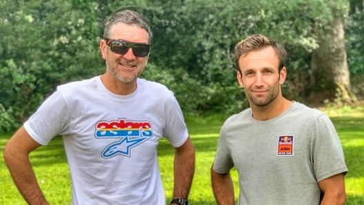 Johann Zarco e Jean Michel Bayle all'inizio della loro collaborazione nel 2019