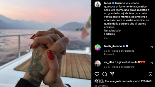 Il post Instagram di Fedez dopo le storie