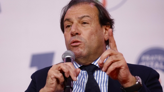 Maurizio Leo, Viceministro dell'Economia e delle Finanze, durante la festa di Fratelli d'Italia dal titolo 10 anni di Amore per L'Italia, Roma 17 dicembre 2022. ANSA/FABIO FRUSTACI