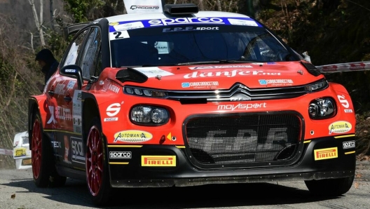 Crugnola campione italiano rally in carica su Citroen