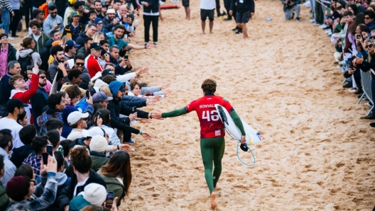 PENICHE, LEIRIA, PORTUGAL - MARCH 11: Leonardo Fioravanti of Italy prior to surfing in Heat 11 of the Opening Round at the MEO Rip Curl Pro Portugal on March 11, 2023 at Peniche, Leiria, Portugal. (Photo by Thiago Diz/World Surf League)