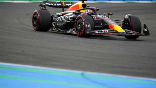 Max Verstappen in azione a Jeddah. AP