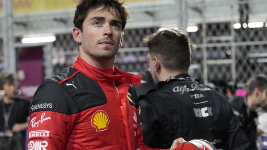 Charles Leclerc deluso dopo il GP d'Arabia. AP