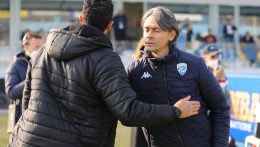 Filippo Inzaghi con Fabio Grosso. LaPresse