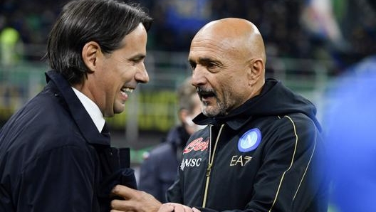 Simone Inzaghi e Luciano Spalletti. Afp