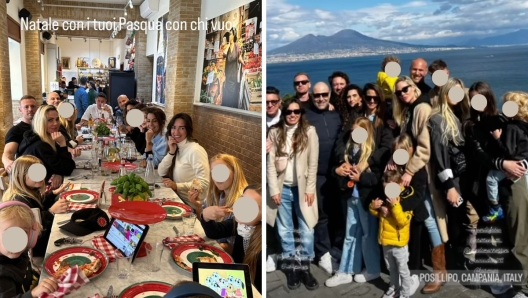 Famiglia di Ilary Blasi e Bastian a Napoli