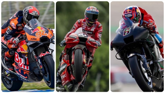 Da sinistra a destra: Jonas Folger, 29 anni, Michele Pirro, 36, e Stefan Bradl, 33