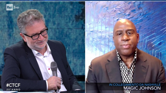 Nell'intervista rilasciata a Fabio Fazio nella trasmissione "Che tempo che fa", Magic Johnson racconta di quando nel 1991 ha contratto l’HIV. La leggenda del basket ha speso gran parte della sua vita per la lotta alla discriminazione: ha anche dato vita alla "Magic Johnson Foundation" per raccogliere fondi per la lotta contro il virus e per sensibilizzare l’opinione pubblica sulla prevenzione e la cura. (www.raiplay.it)