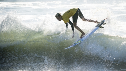 Calatri in una foto di alcuni anni fa, scattata durante una delle gare internazionali dell'International Surfing Association. Ben Reed/ISA