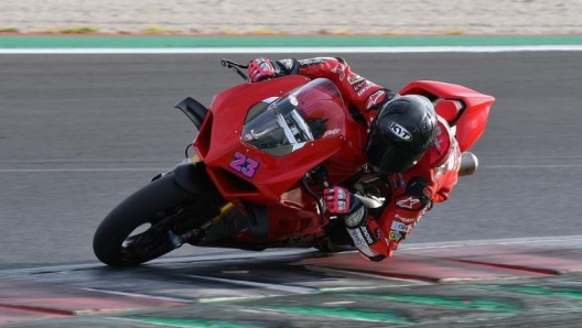 Enea Bastianini in azione a Misano (foto Instagram)