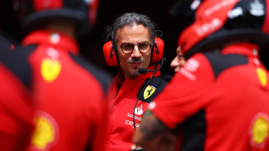 BAKU, AZERBAIJAN - APRIL 28: Laurent Mekies, Scuderia Ferrari Sporting Director looks on prior to practice ahead of the F1 Grand Prix of Azerbaijan at Baku City Circuit on April 28, 2023 in Baku, Azerbaijan. (Photo by Alex Pantling/Getty Images)