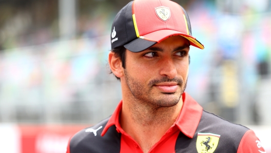 BAKU, AZERBAIJAN - APRIL 30: Carlos Sainz of Spain and Ferrari looks on prior to the F1 Grand Prix of Azerbaijan at Baku City Circuit on April 30, 2023 in Baku, Azerbaijan. (Photo by Mark Thompson/Getty Images)