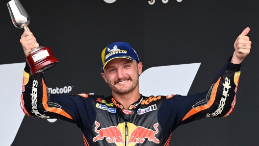 Jack Miller sul podio di Jerez. AFP