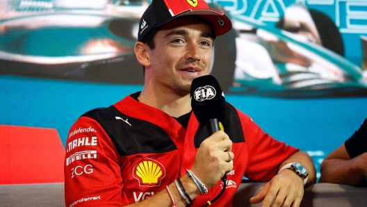 Charles Leclerc a Miami alla vigilia del GP. AFP