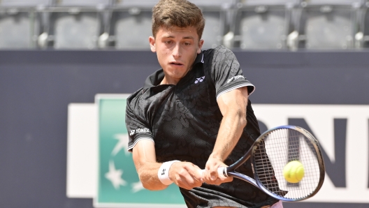 Foto Fabrizio Corradetti/ LaPresse 11 Maggio 2023 Roma, Italia Sport Tennis Internazionali BNL d'Italia 2023 Luca Nardi (ITA) vs David Goffin (BEL) Nella foto: Luca Nardi (ITA)  Photo Fabrizio Corradetti / LaPresse May 11 2023 Rome, Italy Sport Tennis Internazionali BNL d'Italia 2023 Luca Nardi (ITA) vs David Goffin (BEL) In the pic: Luca Nardi (ITA)