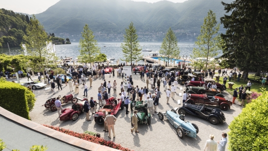 Il parco di Villa d'Este con le auto esposte