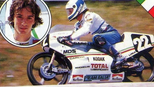 Luca Cadalora Campione del mondo in 125 con Garelli nel 1986