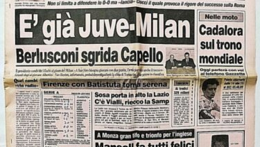 La Gazzetta dello sport del 9 settembre 1991 Cadalora campione del mondo in 250cc