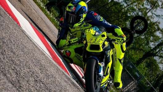 Valentino Rossi in azione al Galliano Park solo un paio di settimane fa