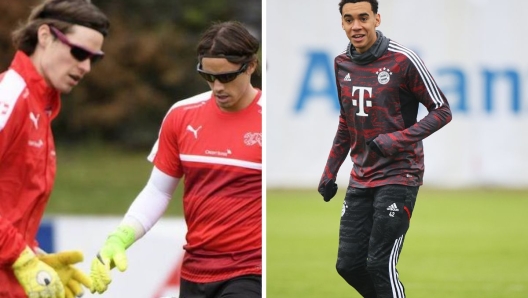 Yann Sommer e Marwin Hitz e Jamal Musiala occhiali stroboscopici