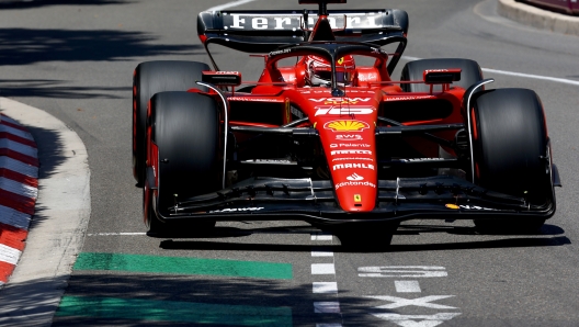 Charles Leclerc in azione a Montecarlo. GETTY