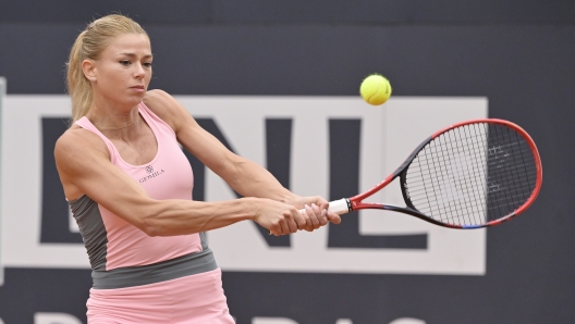 Foto Fabrizio Corradetti/ LaPresse 14 Maggio 2023 Roma, Italia Sport Tennis Internazionali BNL d'Italia 2023 Karolina Muchova (CZE) vs Camila Giorgi (ITA) Nella foto: Camila Giorgi (ITA)  Photo Fabrizio Corradetti / LaPresse May 14 2023 Rome, Italy Sport Tennis Internazionali BNL d'Italia 2023 Karolina Muchova (CZE) vs Camila Giorgi (ITA) In the pic: Camila Giorgi (ITA)