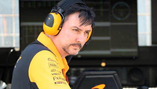 BAHRAIN, BAHRAIN - MARCH 04: James Key, Technical Director of McLaren looks on from the pitwall during final practice ahead of the F1 Grand Prix of Bahrain at Bahrain International Circuit on March 04, 2023 in Bahrain, Bahrain. (Photo by Peter Fox/Getty Images)