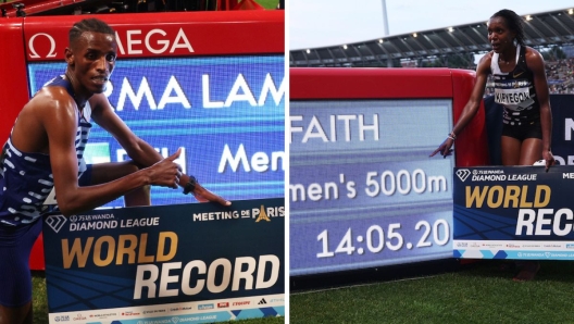 Faith Kipyegon e Lamecha Girma