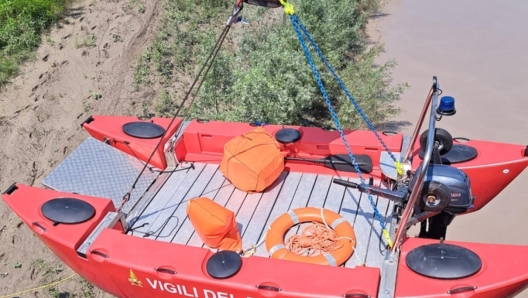 Proseguono anche oggi le ricerche del 18enne Yahya Hkimi che mercoledì è sparito nel fiume Secchia, a Marzaglia di Modena, 18 Giugno 2023. ANSA/US VVFF