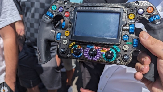 Il volante della Mercedes W13 (Twitter)