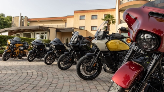 Le moto di Milwaukee pronte per l'inizio del viaggio verso Budapest