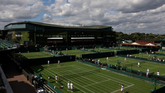 LONDON, ENGLAND - JULY 01: A general view ahead of The Championships - Wimbledon 2023 at All England Lawn Tennis and Croquet Club on July 01, 2023 in London, England. (Photo by Julian Finney/Getty Images)