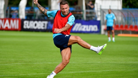 AURONZO DI CADORE, ITALY - JULY 14: Ciro Immobile of SS Lazio during the SS Lazio training session on July 14, 2023 in Auronzo di Cadore, Italy. (Photo by Marco Rosi - SS Lazio/Getty Images)