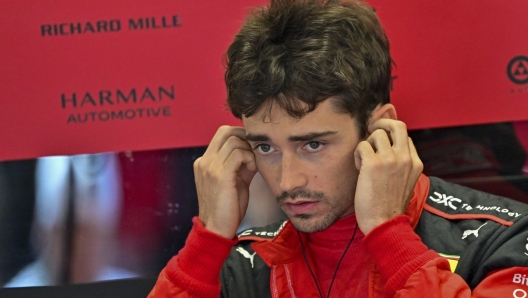 Monaco's Formula One driver Charles Leclerc of Scuderia Ferrari prepares for the qualifying ahead of Sunday's Formula One Hungarian Grand Prix auto race, at the Hungaroring racetrack in Mogyorod, near Budapest, Hungary, Saturday, July 22, 2023. (Marton Monus/Pool via AP)