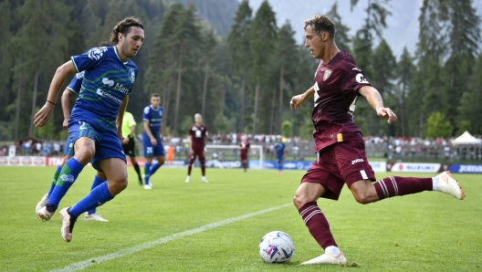 Foto Fabio Ferrari/LaPresse 22 Luglio 2023 - Pinzolo,Trento, Italia - sport, calcio -ESCLUSIVA TORINO FC-Amichevole Torino Fc vs Feralpisalò.Nella foto: Mergim Vojvoda(Torino Fc);   July 22, 2023 Turin, Italy - sport, calcio -EXCLUSIVE TORINO FC-TFriendly match Torino Fc vs Feralpisalò.In the pic: Mergim Vojvoda(Torino Fc);